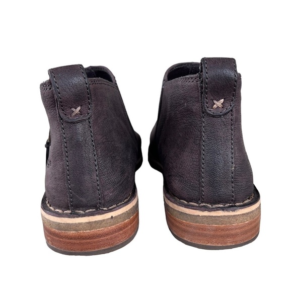 Ugg Clementine Shearling Lined Leather Ankle Bootie Size 7 Brown Zip Closure GUC - Picture 4 of 13